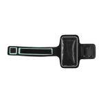 Bracelet sportif porte-téléphone réfléchissant avec fermeture velcro couleur noir troisième vue