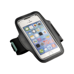 Bracelet sportif porte-téléphone réfléchissant avec fermeture velcro couleur noir neuvième vue