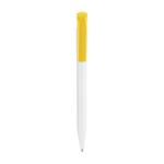 Stylo Stilolinea S45 en plastique avec bouton poussoir et encre bleue couleur jaune première vue