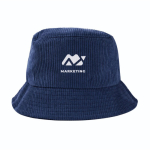 Bob unisexe en velours côtelé doux à personnaliser couleur bleu marine sixième vue