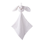 Doudou pour bébé en doux coton avec une tête de lapin couleur naturel première vue