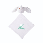Doudou pour bébé en doux coton avec une tête de lapin couleur naturel quatrième vue