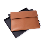 Élégant porte-documents en cuir synthétique personnalisable couleur marron cinquième vue
