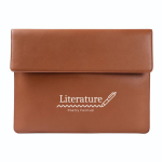 Élégant porte-documents en cuir synthétique personnalisable couleur marron sixième vue