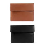 Élégant porte-documents en cuir synthétique personnalisable couleur noir quatrième vue