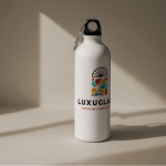 Gourde en acier recyclé avec mousqueton pour sublimation 750ml couleur blanc cinquième vue