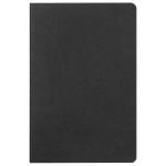 Carnet A5 avec pages couleur crème en papier quadrillé certifié FSC couleur noir première vue
