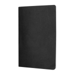 Carnet A5 avec pages couleur crème en papier quadrillé certifié FSC couleur noir deuxième vue
