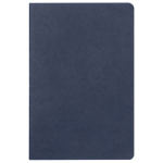 Carnet A5 avec pages couleur crème en papier quadrillé certifié FSC couleur bleu première vue