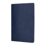 Carnet A5 avec pages couleur crème en papier quadrillé certifié FSC couleur bleu deuxième vue