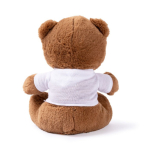 Petit ours en peluche avec t-shirt blanc à personnaliser couleur naturel troisième vue