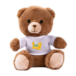 Petit ours en peluche avec t-shirt blanc à personnaliser couleur naturel sixième vue
