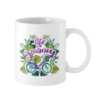 Tasse en céramique spéciale sublimation finition brillante 320ml couleur blanc deuxième vue