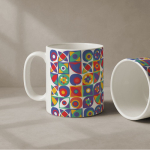 Tasse en céramique spéciale sublimation finition brillante 320ml couleur blanc quatrième vue