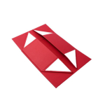 Élégante boîte cadeau rigide en carton avec fermeture magnétique couleur rouge sixième vue