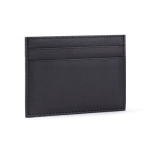 Porte-cartes en cuir noir dans boîte de présentation élégante couleur noir deuxième vue