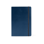 Carnet A5 en cuir synthétique avec des pages lignées couleur crème couleur bleu marine première vue