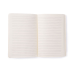 Carnet A5 en cuir synthétique avec des pages lignées couleur crème couleur bleu marine quatrième vue