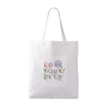 Sac en polyester doux spécial sublimation 280 g/m2 couleur blanc vue détaillée