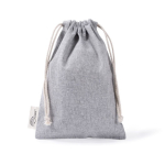 Sac en coton et polyester recyclé avec fermeture à cordons 120 g/m2 couleur gris première vue