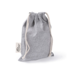Sac en coton et polyester recyclé avec fermeture à cordons 120 g/m2 couleur gris deuxième vue