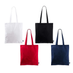 Sac en coton Fairtrade à longues anses capacité 6kg 140 g/m2 couleur rouge troisième vue