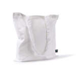 Sac en coton Fairtrade à longues anses capacité 6kg 140 g/m2 couleur blanc deuxième vue