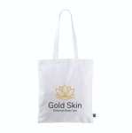 Sac en coton Fairtrade à longues anses capacité 6kg 140 g/m2 couleur blanc quatrième vue
