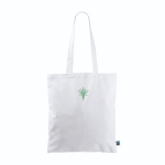 Sac en coton Fairtrade à longues anses capacité 6kg 140 g/m2 couleur blanc vue détail 3