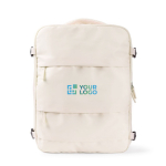 Sac à dos en polyester pour ordinateur portable, pour le voyage 15'' couleur blanc avec zone d'impression