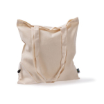 Sac pliable en coton Fairtrade à personnaliser 120 g/m2 couleur naturel troisième vue