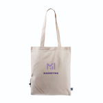 Sac pliable en coton Fairtrade à personnaliser 120 g/m2 couleur naturel cinquième vue