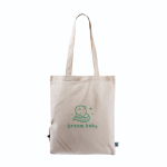 Sac pliable en coton Fairtrade à personnaliser 120 g/m2 couleur naturel sixième vue