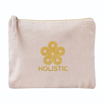 Trousse rectangulaire en coton bio avec certification GOTS couleur naturel troisième vue