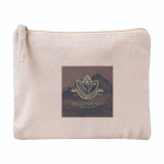 Trousse rectangulaire en coton bio avec certification GOTS couleur naturel vue détaillée