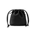 Trousse en PU avec fermeture à cordon et possibilité de porter en sac couleur noir première vue