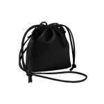 Trousse en PU avec fermeture à cordon et possibilité de porter en sac couleur noir deuxième vue