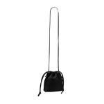 Trousse en PU avec fermeture à cordon et possibilité de porter en sac couleur noir troisième vue