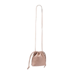 Trousse en PU avec fermeture à cordon et possibilité de porter en sac couleur camel troisième vue
