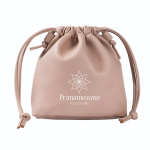 Trousse en PU avec fermeture à cordon et possibilité de porter en sac couleur camel quatrième vue