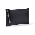 Trousse en nylon avec cordon bicolore sur la fermeture 240 g/m2 couleur noir deuxième vue