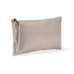 Trousse en nylon avec cordon bicolore sur la fermeture 240 g/m2 couleur beige deuxième vue