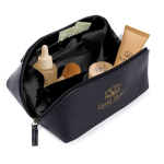 Trousse de voyage en PU avec finition douce 400 g/m2 couleur noir quatrième vue