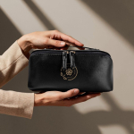 Trousse de voyage en PU avec finition douce 400 g/m2 couleur noir sixième vue