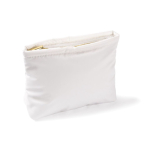 Trousse rectangulaire en polyester matelassé et doux 120 g/m2 couleur blanc deuxième vue