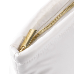 Trousse rectangulaire en polyester matelassé et doux 120 g/m2 couleur blanc troisième vue