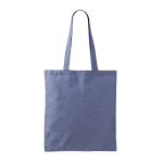 Tote bag en coton et polyester avec longues anses 120 g/m2 couleur bleu première vue