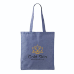 Tote bag en coton et polyester avec longues anses 120 g/m2 couleur bleu sixième vue