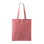 Tote bag en coton et polyester avec longues anses 120 g/m2 couleur rouge première vue