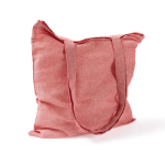 Tote bag en coton et polyester avec longues anses 120 g/m2 couleur rouge deuxième vue